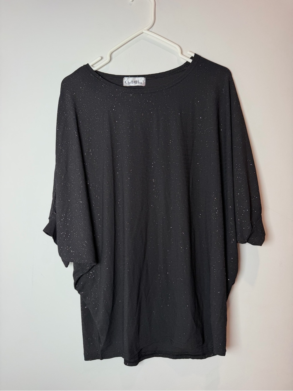 Cherie Bliss Dolman/Bat Sleeve Top Sparkly Women’s